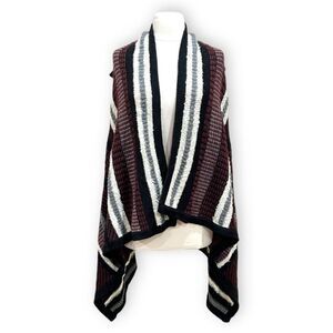 ana Multi Color Textured Sleeveless Cardigan Size Small
